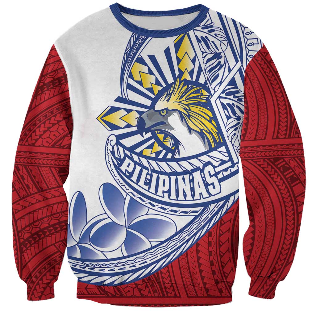 Philippines Eagle Sun Sweatshirt Filipino Agila Polynesian Tattoo Flag Color