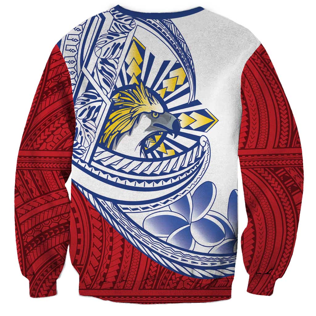 Philippines Eagle Sun Sweatshirt Filipino Agila Polynesian Tattoo Flag Color