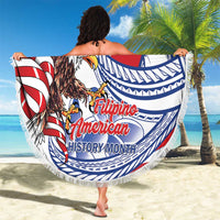Filipino American History Month Beach Blanket Philippines Agila USA Eagle Mix Flag LT14 - Polynesian Pride