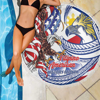 Filipino American History Month Beach Blanket Philippines Agila USA Eagle Mix Flag LT14 - Polynesian Pride