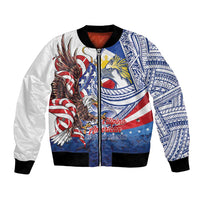 Filipino American History Month Bomber Jacket Philippines Agila USA Eagle Mix Flag