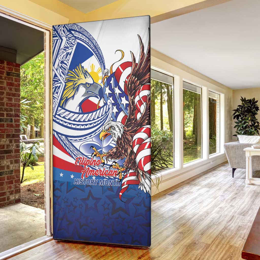 Filipino American History Month Door Cover Philippines Agila USA Eagle Mix Flag