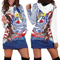 Filipino American History Month Hoodie Dress Philippines Agila USA Eagle Mix Flag