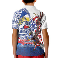 Filipino American History Month Kid Polo Shirt Philippines Agila USA Eagle Mix Flag