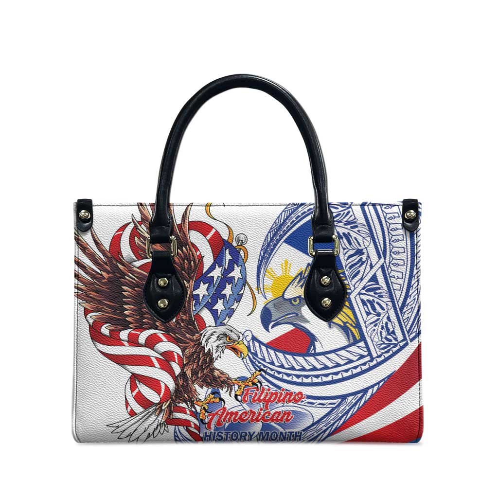 Filipino American History Month Leather Bag Philippines Agila USA Eagle Mix Flag