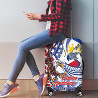 Filipino American History Month Luggage Cover Philippines Agila USA Eagle Mix Flag LT14 - Polynesian Pride