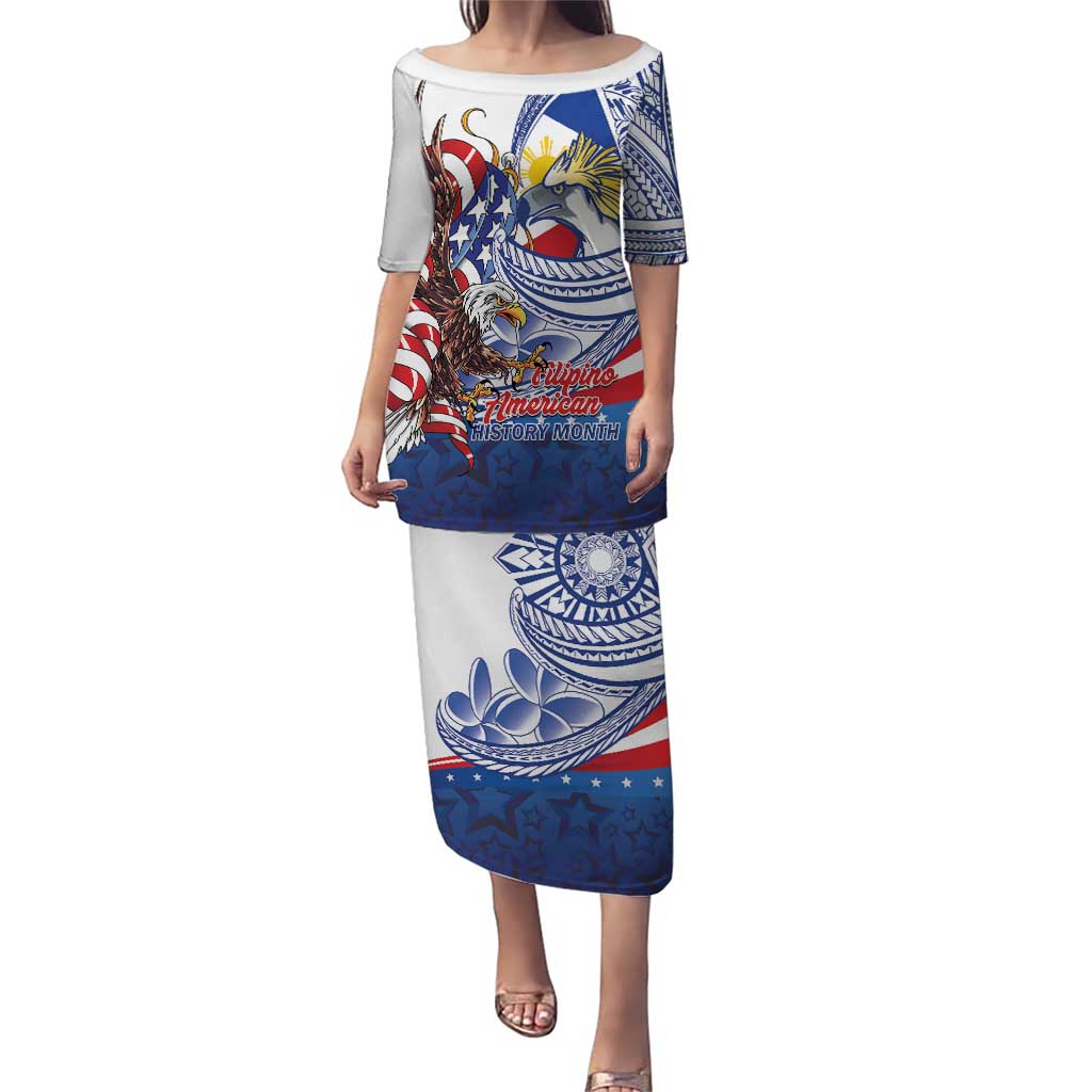 Filipino American History Month Puletasi Philippines Agila USA Eagle Mix Flag