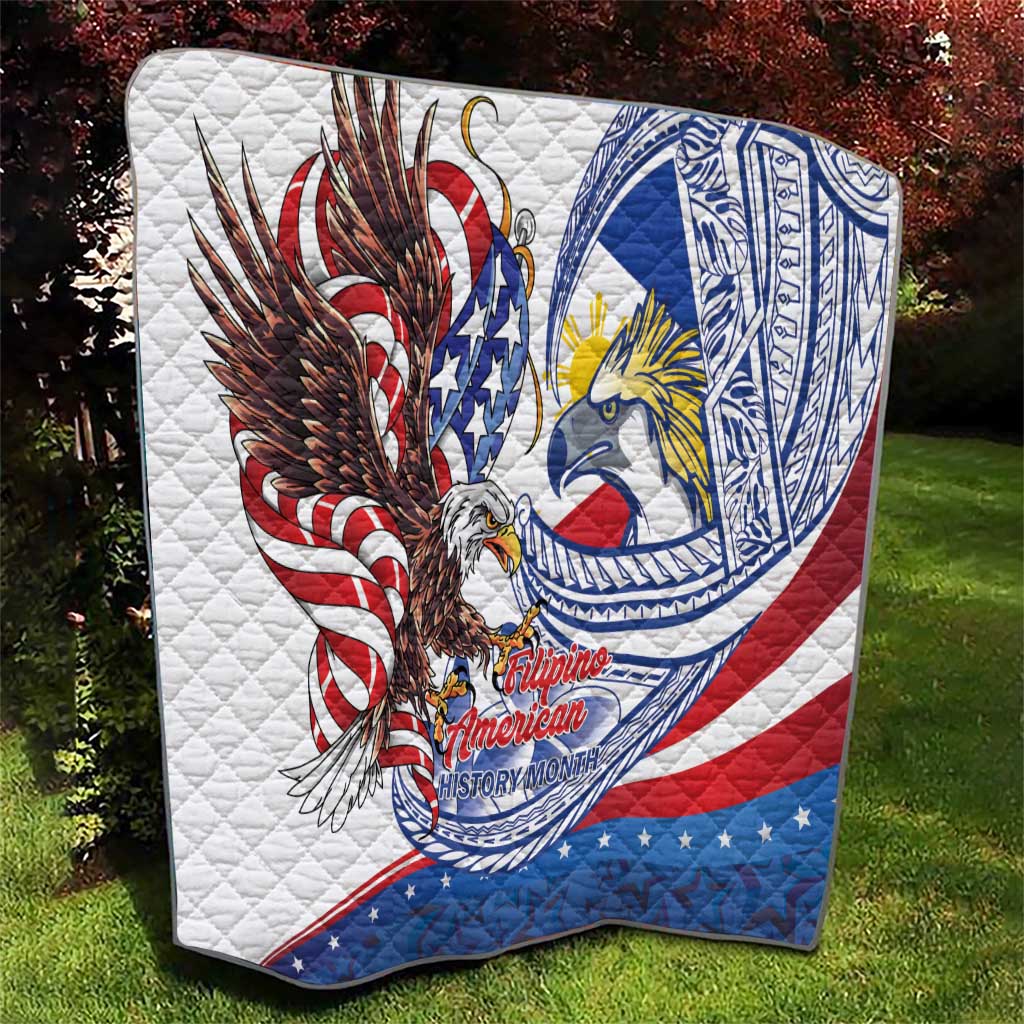 Filipino American History Month Quilt Philippines Agila USA Eagle Mix Flag