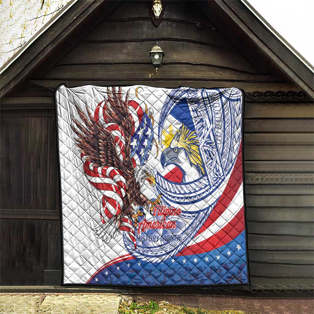 Filipino American History Month Quilt Philippines Agila USA Eagle Mix Flag