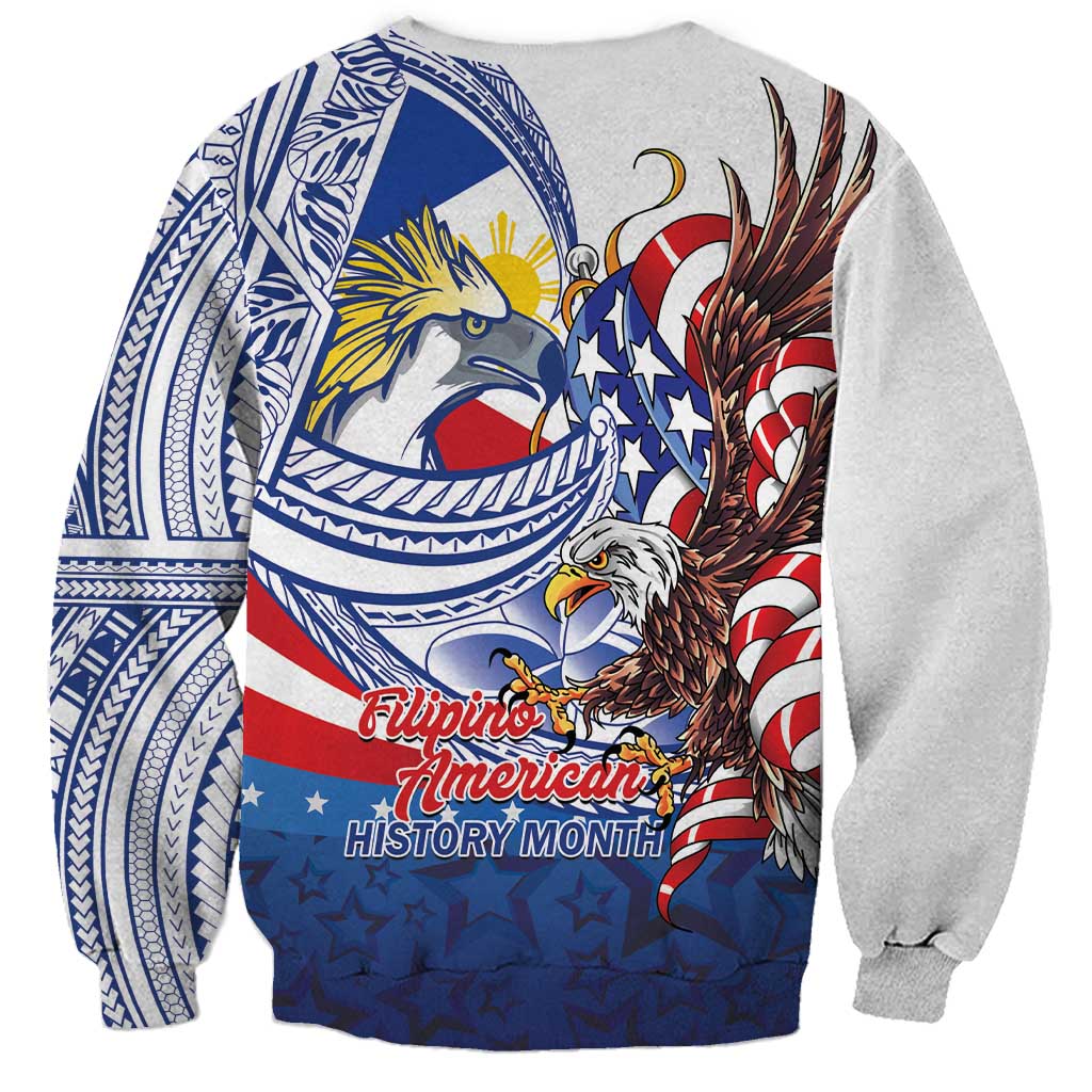 Filipino American History Month Sweatshirt Philippines Agila USA Eagle Mix Flag