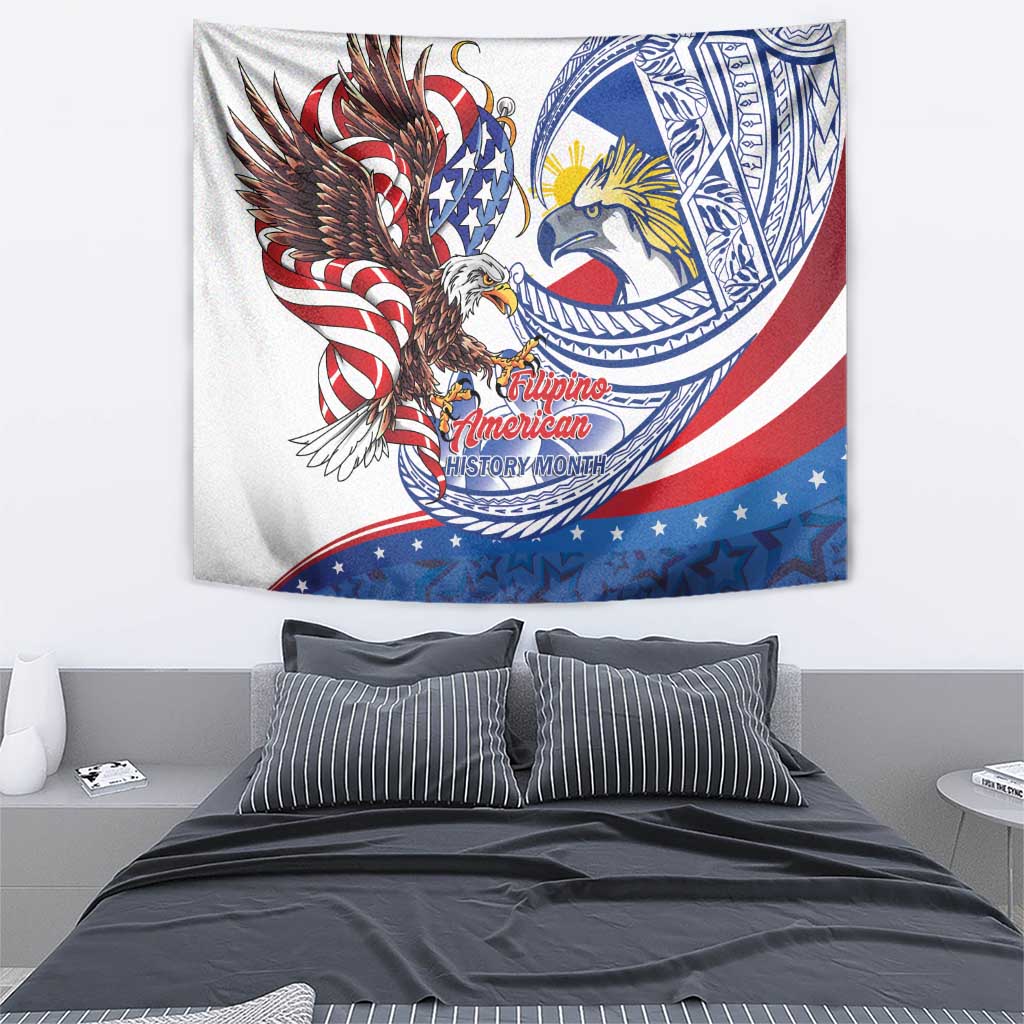 Filipino American History Month Tapestry Philippines Agila USA Eagle Mix Flag LT14 - Polynesian Pride
