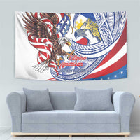 Filipino American History Month Tapestry Philippines Agila USA Eagle Mix Flag LT14 - Polynesian Pride