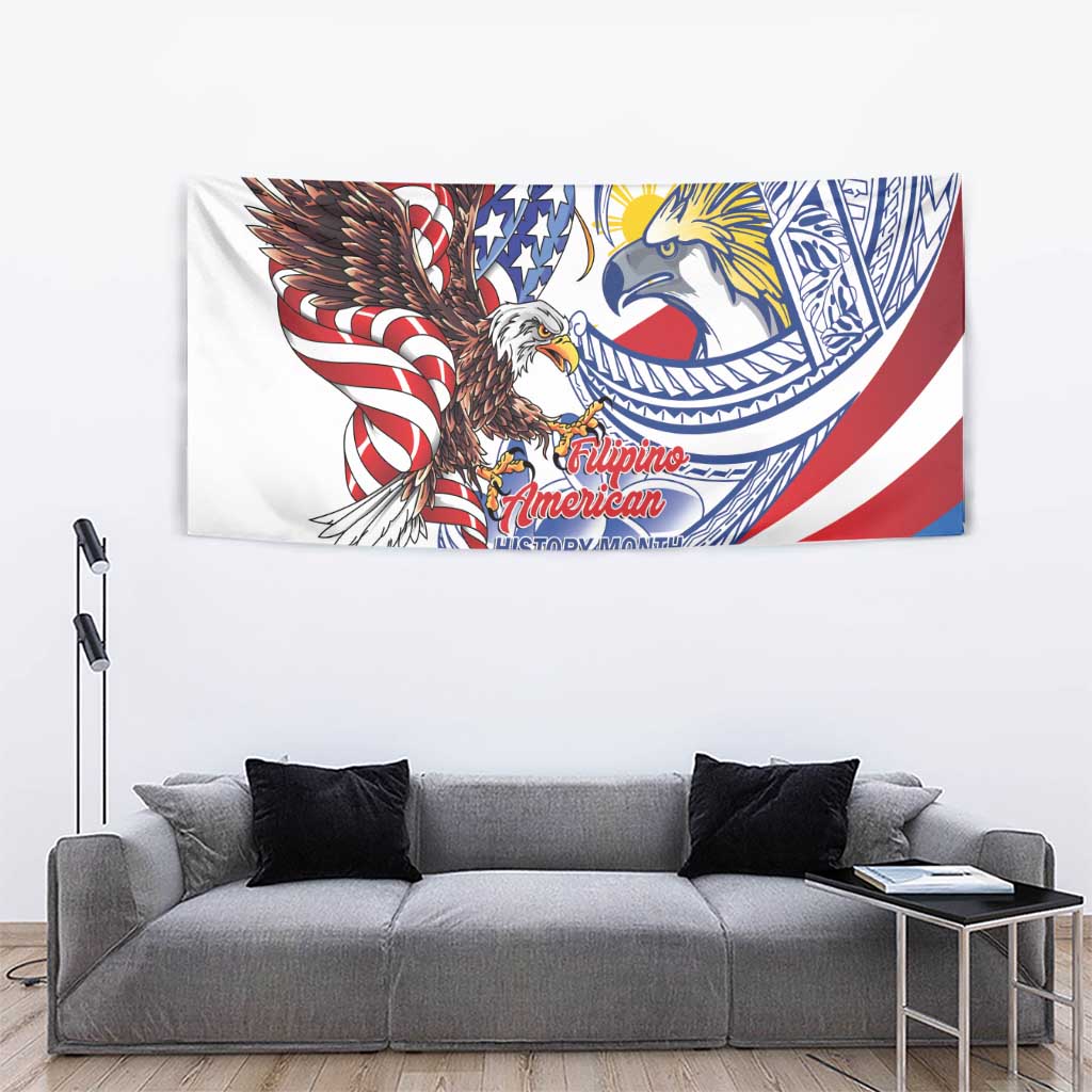 Filipino American History Month Tapestry Philippines Agila USA Eagle Mix Flag LT14 - Polynesian Pride