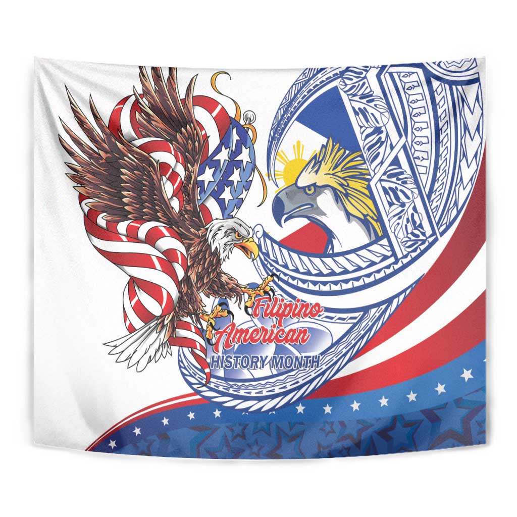 Filipino American History Month Tapestry Philippines Agila USA Eagle Mix Flag LT14 - Polynesian Pride