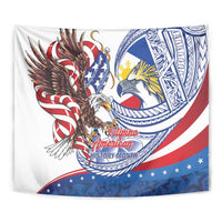 Filipino American History Month Tapestry Philippines Agila USA Eagle Mix Flag LT14 - Polynesian Pride