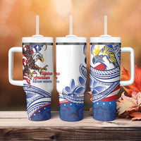 Filipino American History Month Tumbler With Handle Philippines Agila USA Eagle Mix Flag