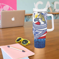 Filipino American History Month Tumbler With Handle Philippines Agila USA Eagle Mix Flag