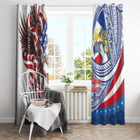 Filipino American History Month Window Curtain Philippines Agila USA Eagle Mix Flag