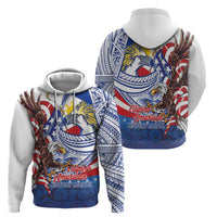 Filipino American History Month Zip Hoodie Philippines Agila USA Eagle Mix Flag LT14 - Polynesian Pride