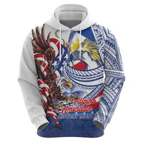 Filipino American History Month Zip Hoodie Philippines Agila USA Eagle Mix Flag LT14 - Polynesian Pride