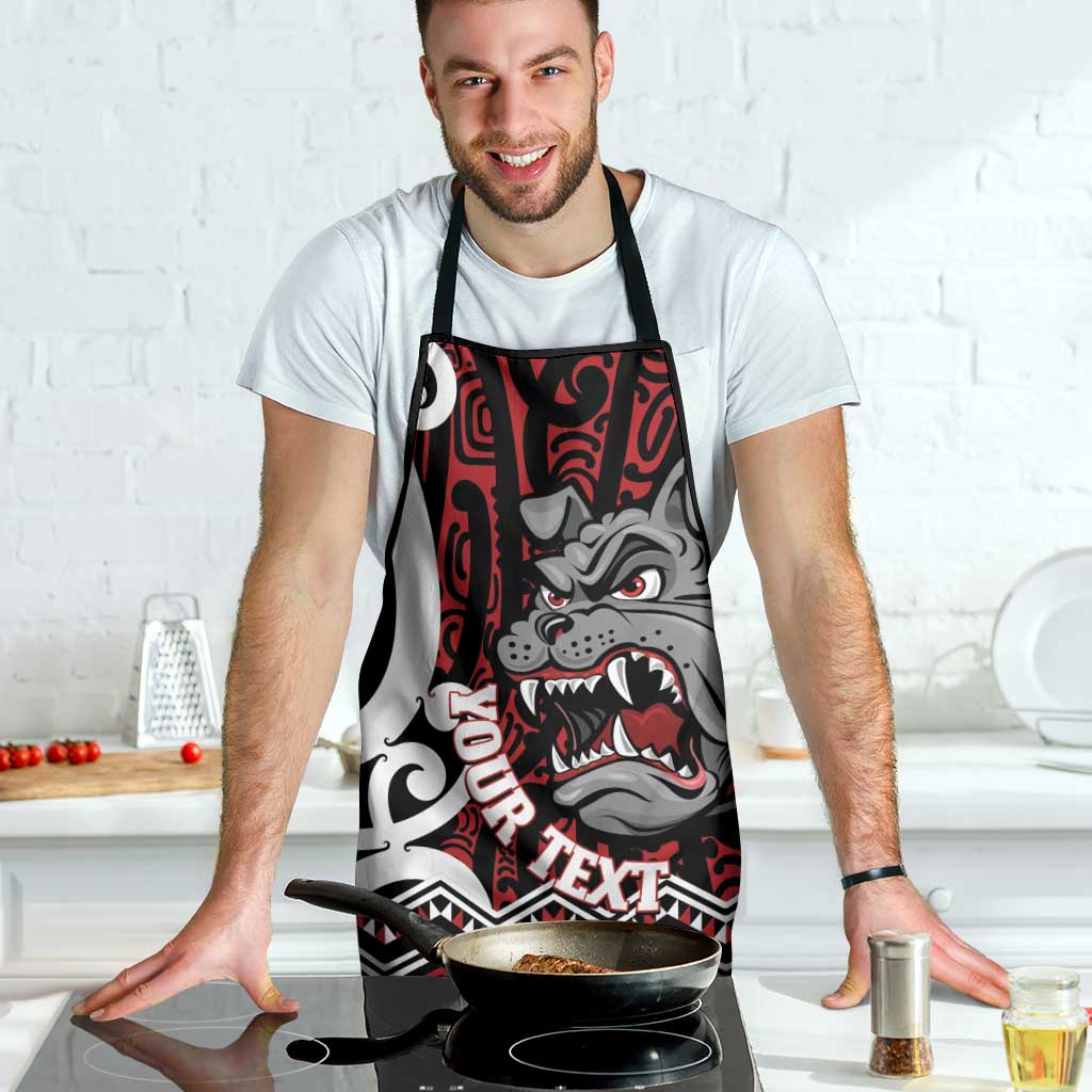 Personalised Aotearoa Bulldog Apron New Zealand Maori Taniko Art - Polynesian Pride