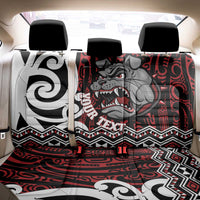 Personalised Aotearoa Bulldog Back Car Seat Cover New Zealand Maori Taniko Art