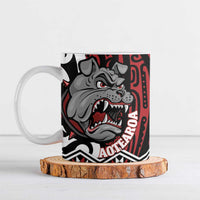 Personalised Aotearoa Bulldog Ceramic Mug New Zealand Maori Taniko Art - Polynesian Pride