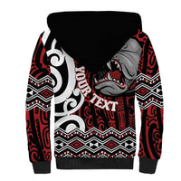 Personalised Aotearoa Bulldog Sherpa Hoodie New Zealand Maori Taniko Art