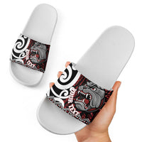 Personalised Aotearoa Bulldog Slide Sandals New Zealand Maori Taniko Art - Polynesian Pride