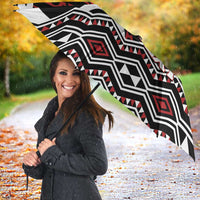 Personalised Aotearoa Bulldog Umbrella New Zealand Maori Taniko Art - Polynesian Pride