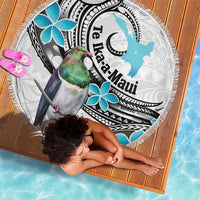Aotearoa Te Ika-a-Maui Beach Blanket South Island Kekeru Maori Koru