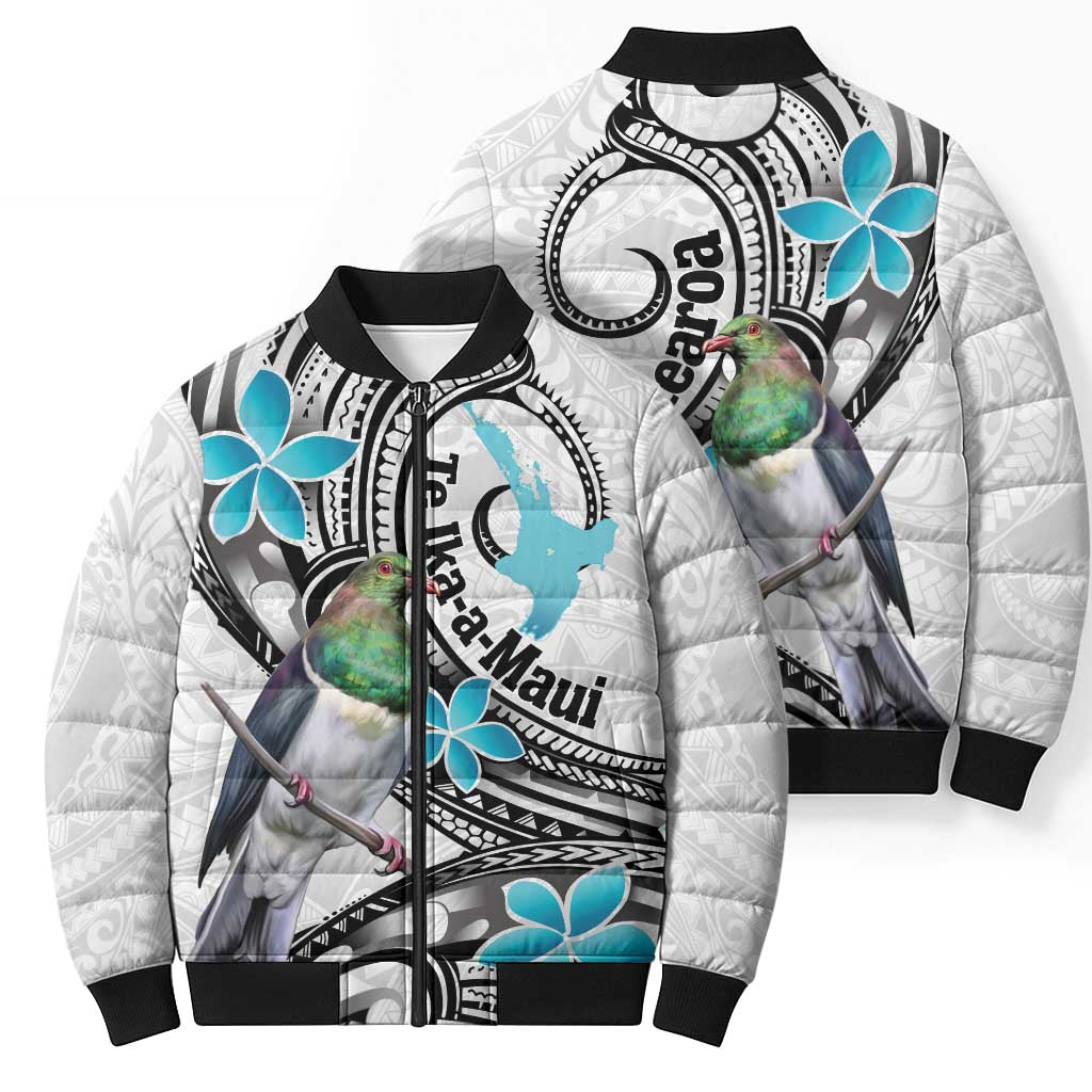 Aotearoa Te Ika-a-Maui Bomber Puffer Jacket South Island Kekeru Maori Koru - Polynesian Pride