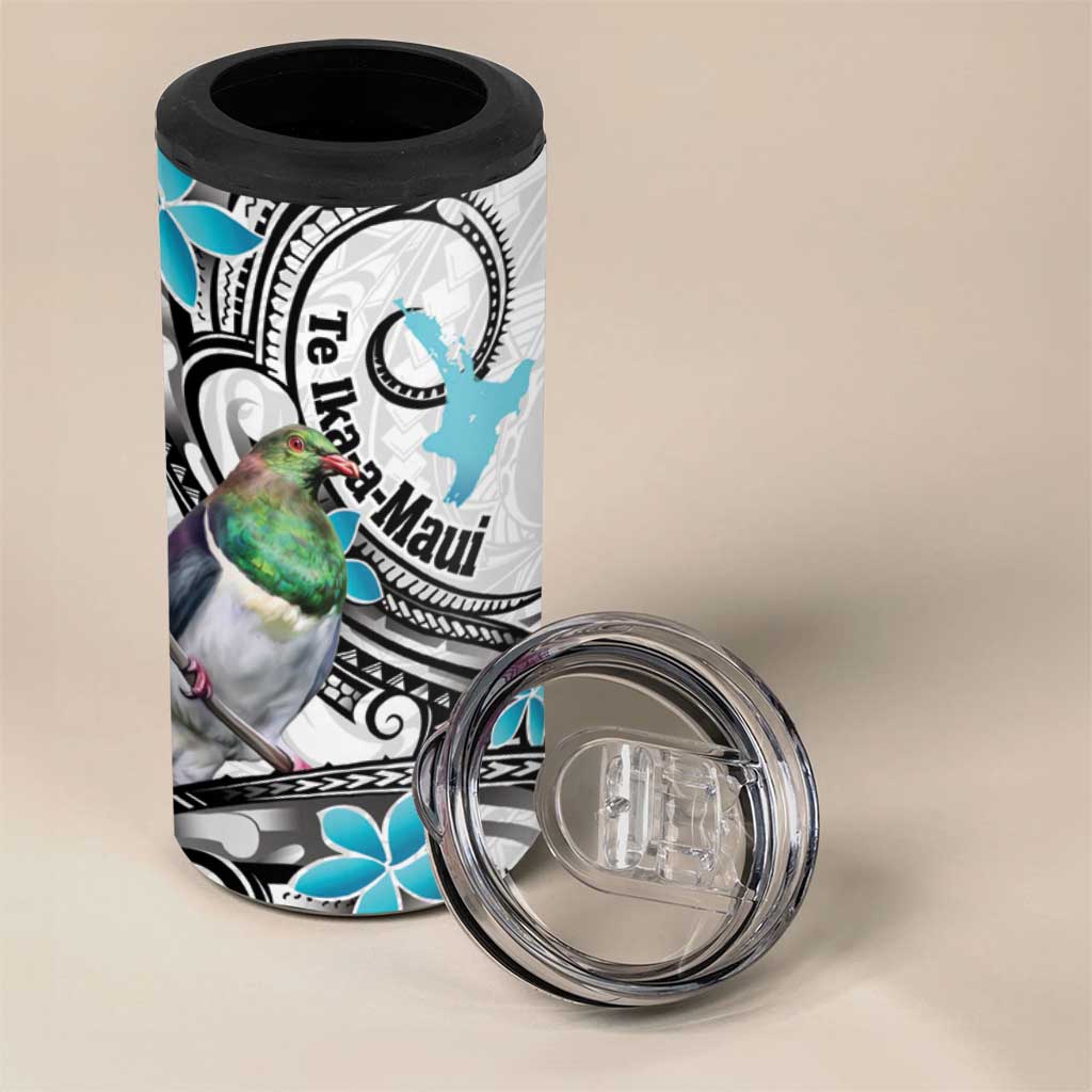 Aotearoa Te Ika-a-Maui 4 in 1 Can Cooler Tumbler South Island Kekeru Maori Koru