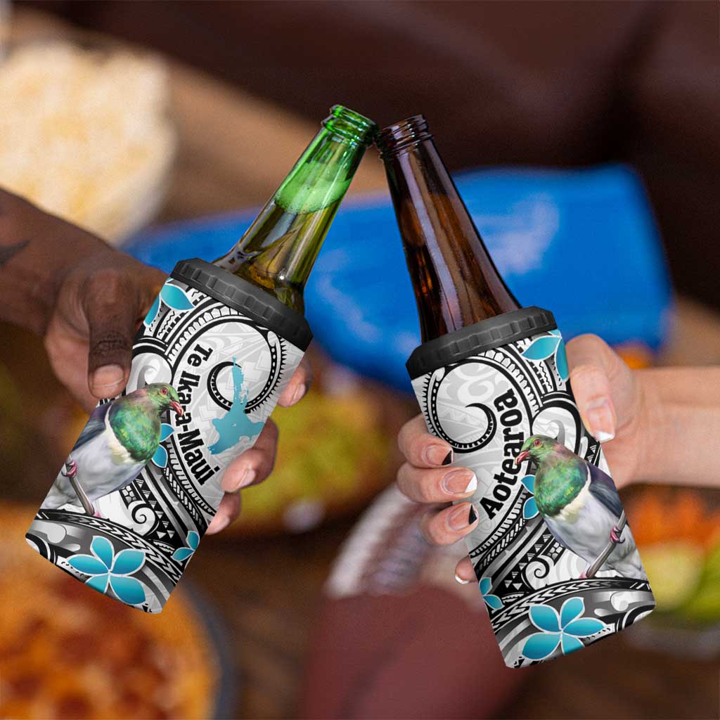 Aotearoa Te Ika-a-Maui 4 in 1 Can Cooler Tumbler South Island Kekeru Maori Koru