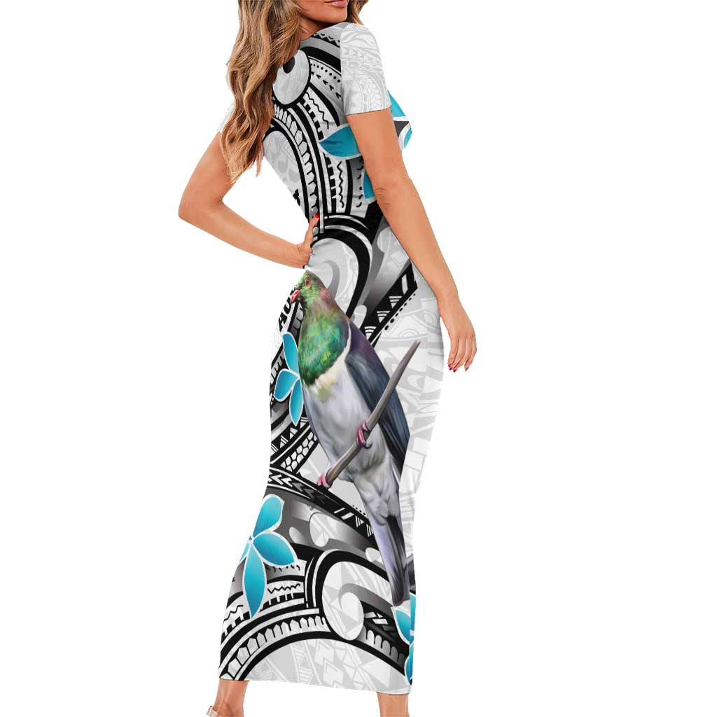 Aotearoa Te Ika-a-Maui Family Matching Short Sleeve Bodycon Dress and Hawaiian Shirt South Island Kekeru Maori Koru
