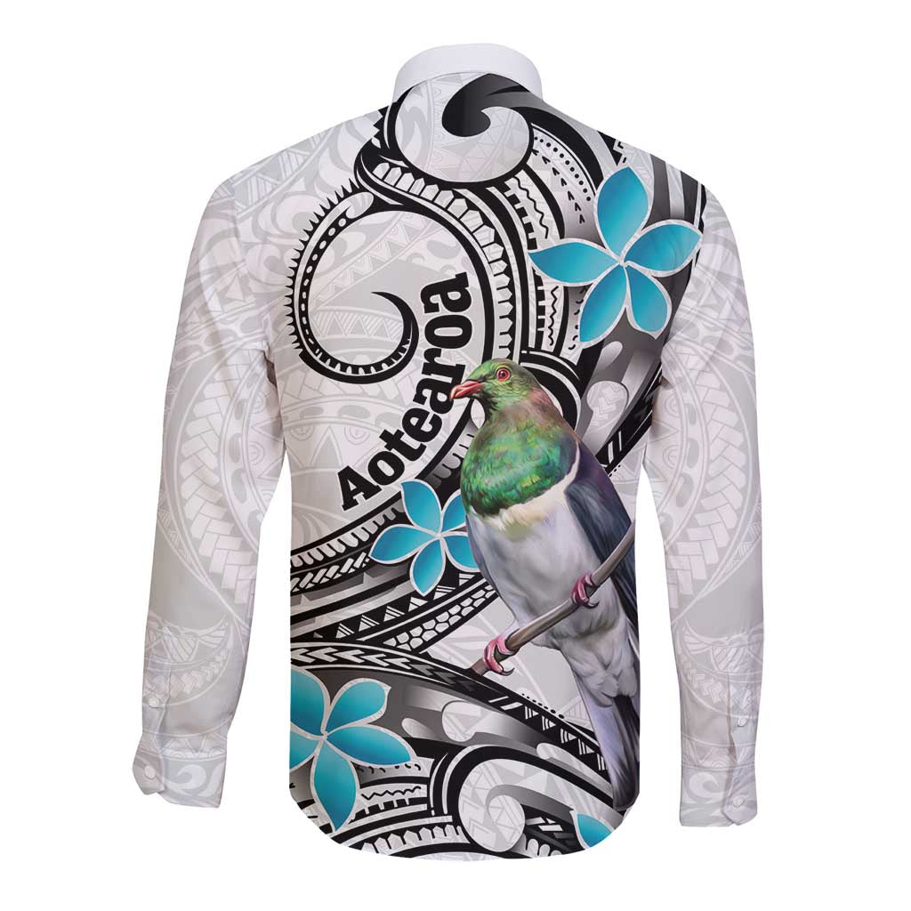 Aotearoa Te Ika-a-Maui Long Sleeve Button Shirt South Island Kekeru Maori Koru