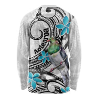 Aotearoa Te Ika-a-Maui Long Sleeve Shirt South Island Kekeru Maori Koru