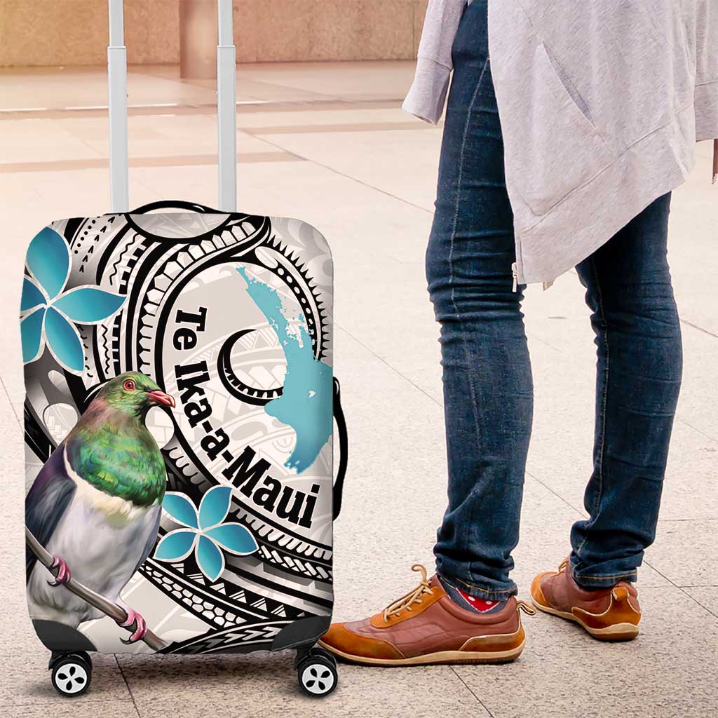 Aotearoa Te Ika-a-Maui Luggage Cover South Island Kekeru Maori Koru