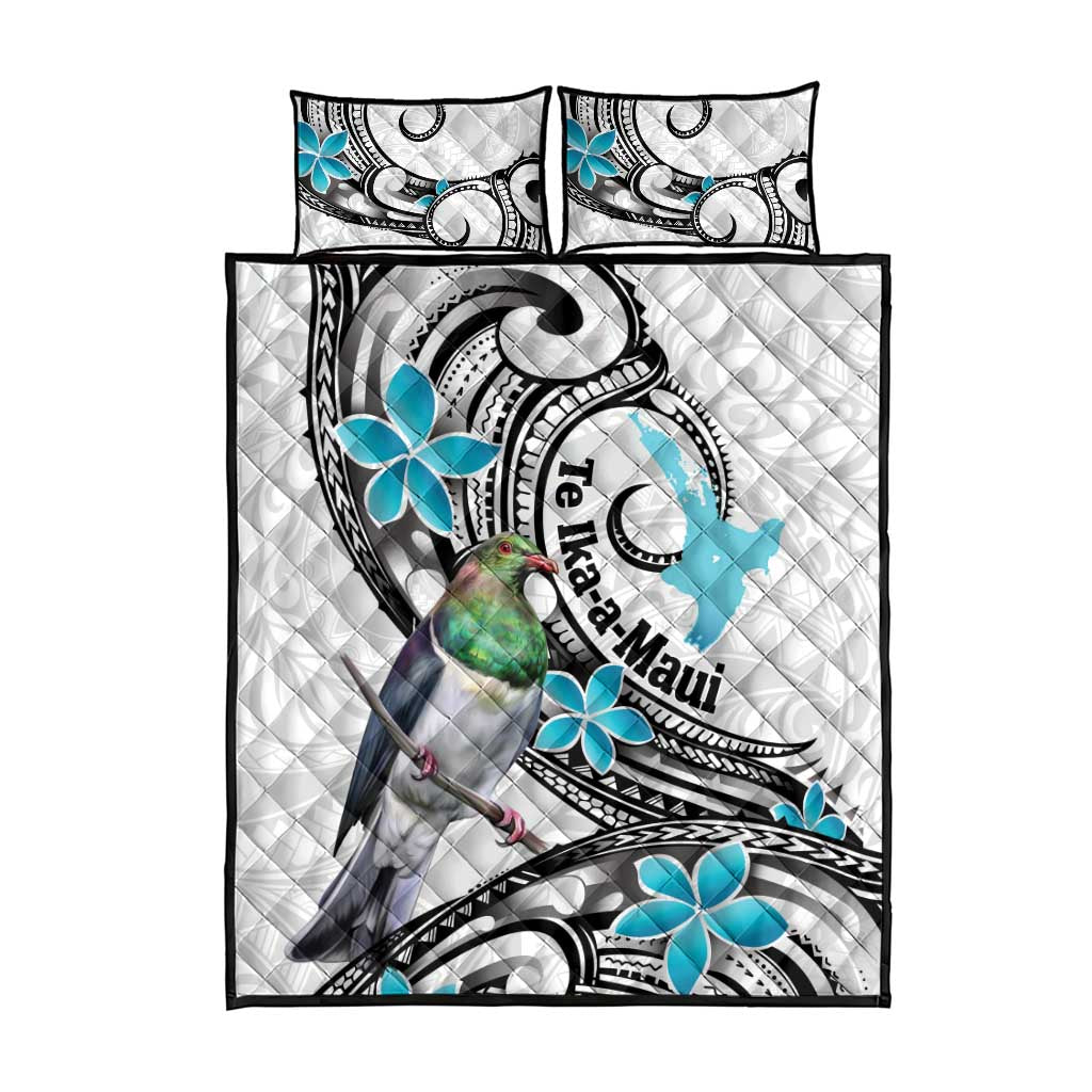 Aotearoa Te Ika-a-Maui Quilt Bed Set South Island Kekeru Maori Koru