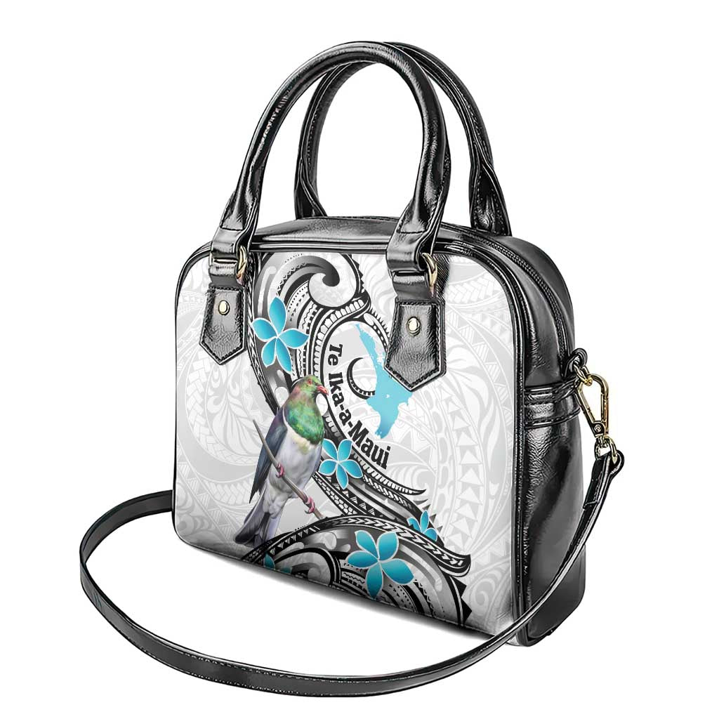 Aotearoa Te Ika-a-Maui Shoulder Handbag South Island Kekeru Maori Koru