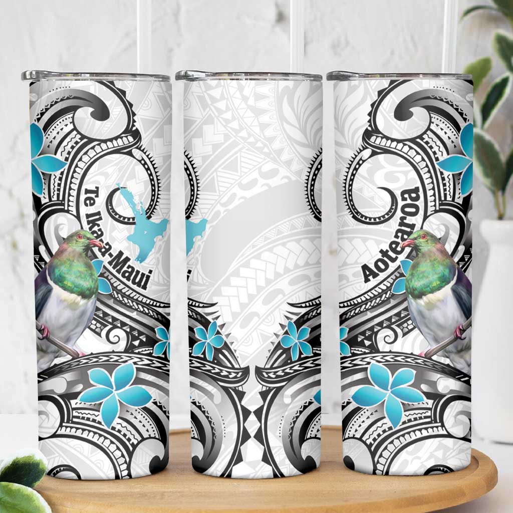 Aotearoa Te Ika-a-Maui Skinny Tumbler South Island Kekeru Maori Koru
