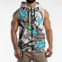 Aotearoa Te Ika-a-Maui Sleeveless Zip Hoodie South Island Kekeru Maori Koru LT14