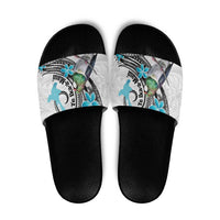 Aotearoa Te Ika-a-Maui Slide Sandals South Island Kekeru Maori Koru - Polynesian Pride