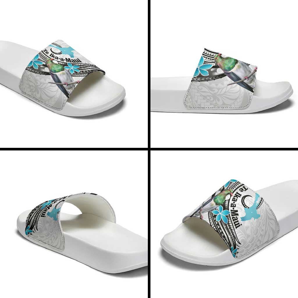 Aotearoa Te Ika-a-Maui Slide Sandals South Island Kekeru Maori Koru - Polynesian Pride