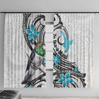 Aotearoa Te Ika-a-Maui Window Curtain South Island Kekeru Maori Koru