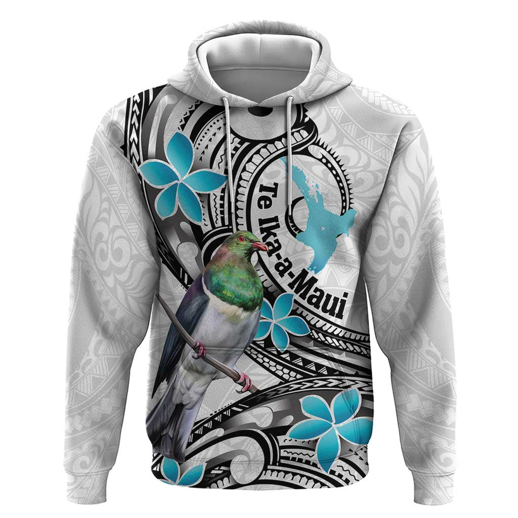 Aotearoa Te Ika-a-Maui Zip Hoodie South Island Kekeru Maori Koru