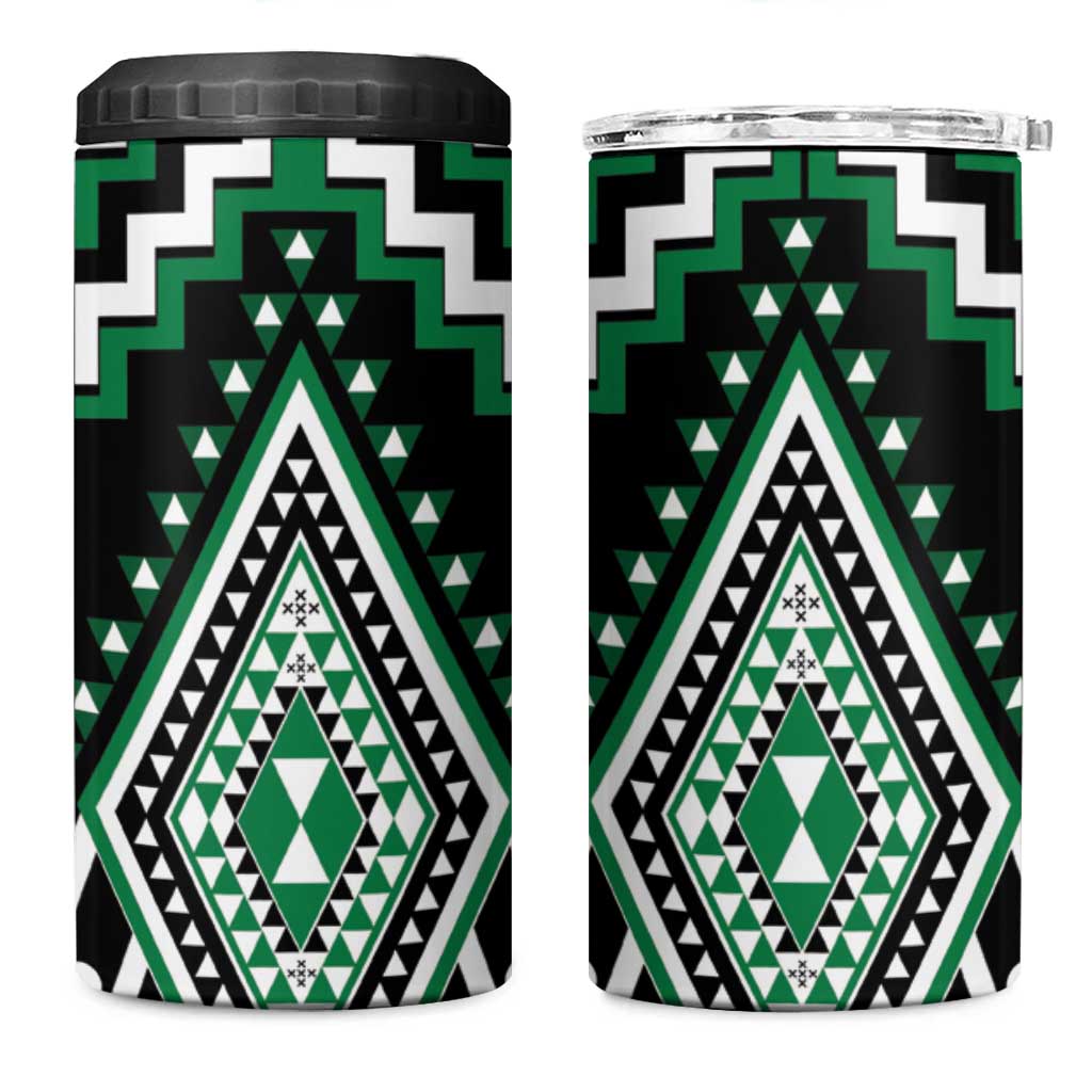Green Aotearoa Taniko Poutama Patikitiki 4 in 1 Can Cooler Tumbler