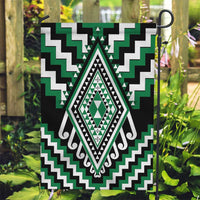 Green Aotearoa Taniko Poutama Patikitiki Garden Flag