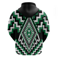 Green Aotearoa Taniko Poutama Patikitiki Hoodie