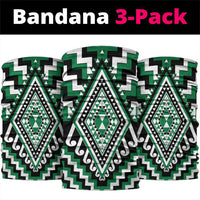 Green New Zealand Taniko Poutama Patikitiki Neck Gaiter - Polynesian Pride
